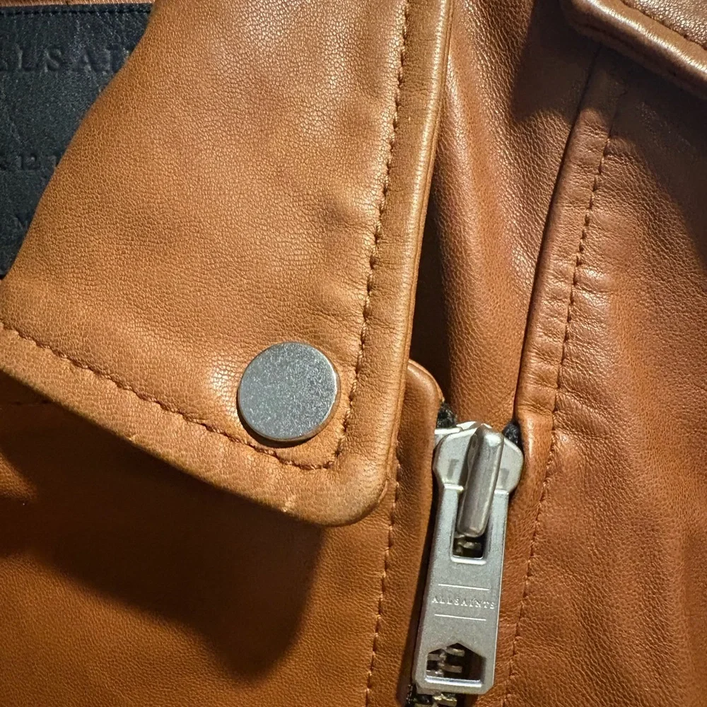 AllSaints Balfern Leather Biker Jacket - Picture 2 of 7